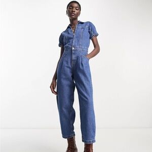 Free People “We The Free” Denim Overalls Relaxed Fit SZ M